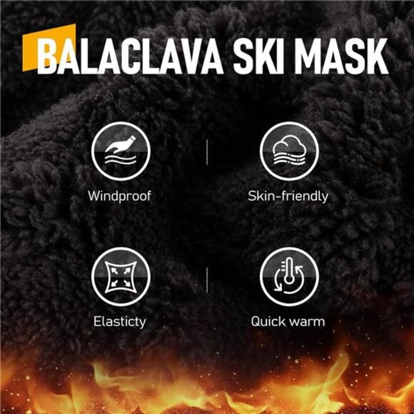 Balaclava Ski Mask for Women Men, Winter Fleece Wind-Resistant Warm Face Cover